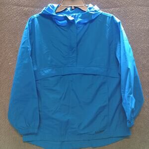 L.L Kids Rain Windbreaker Lightweight 1/4 Zip Hood Jacket